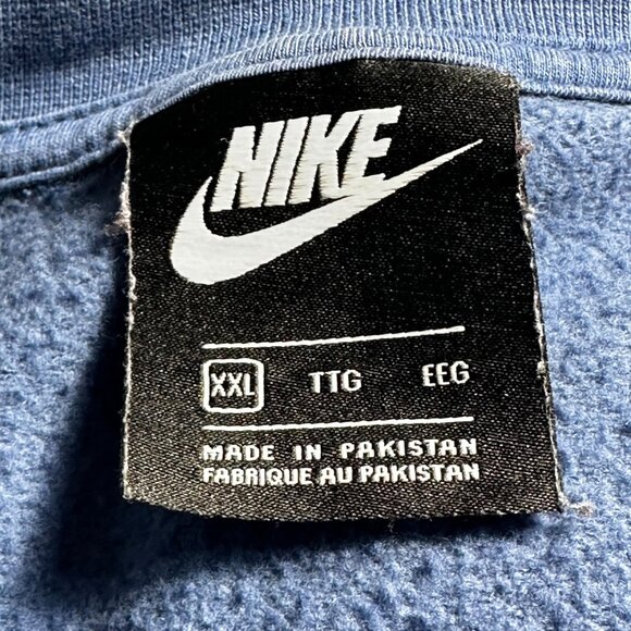 Nike Womens Club Fleece Crew CQ5437-469 Faded Blue 2XL Long Sleeve Athleisure - Picture 3 of 10